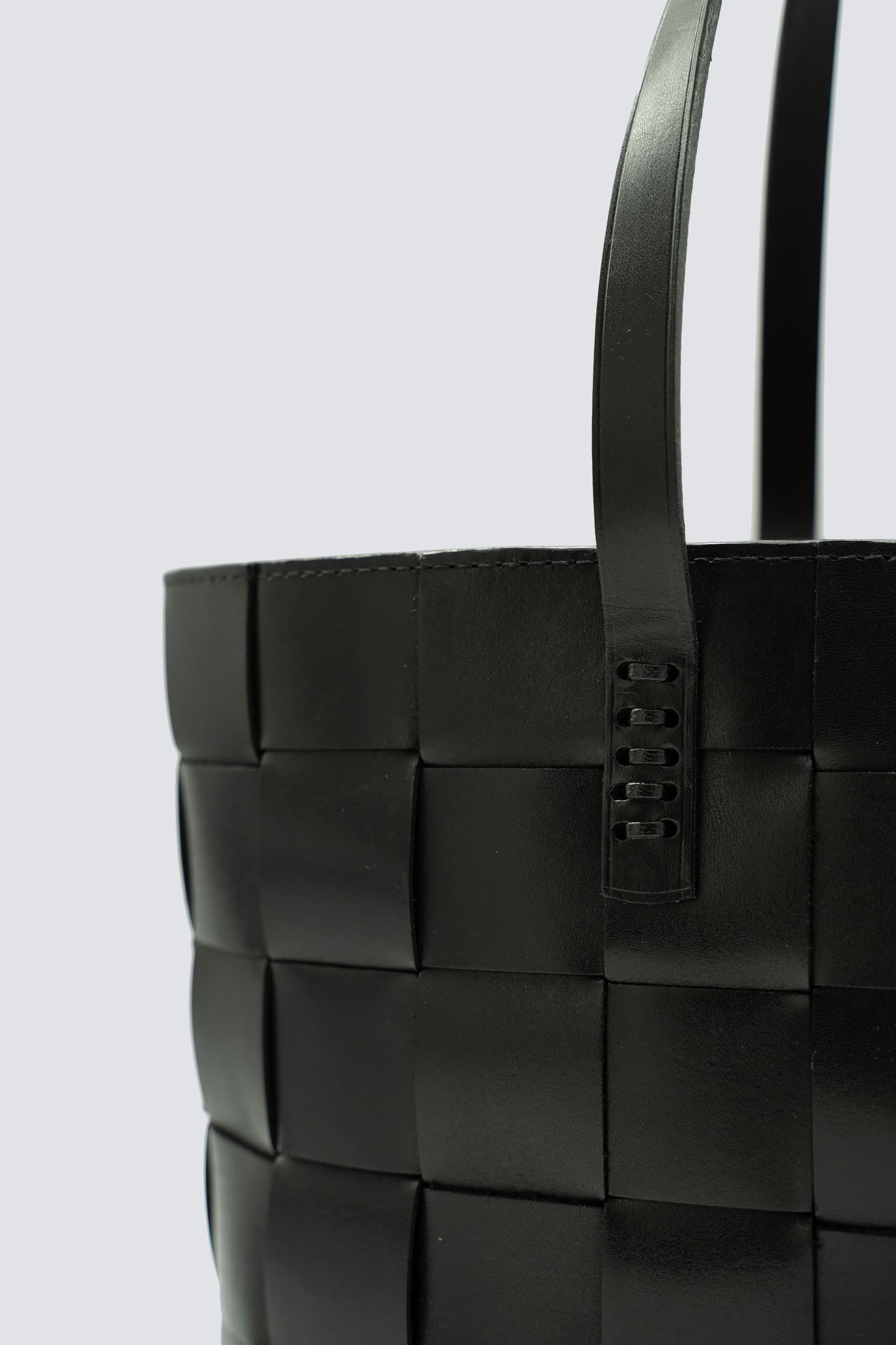 Japan Tote Black w/ flat handles - Image 4