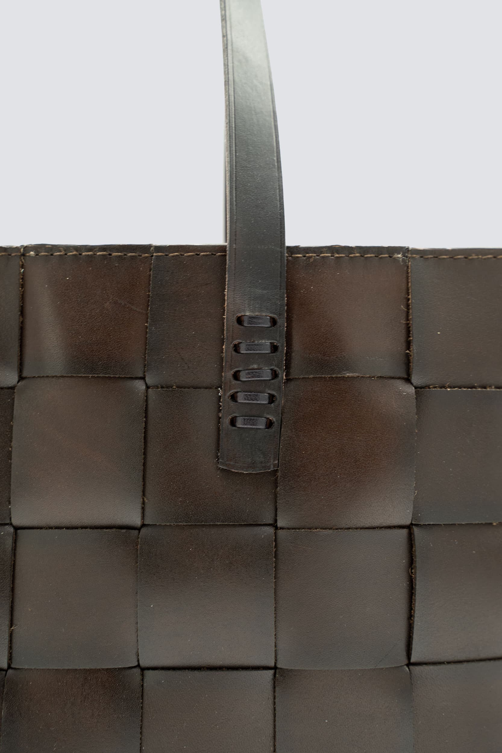 Japan Tote Dark Brown w/ flat handles - Image 5