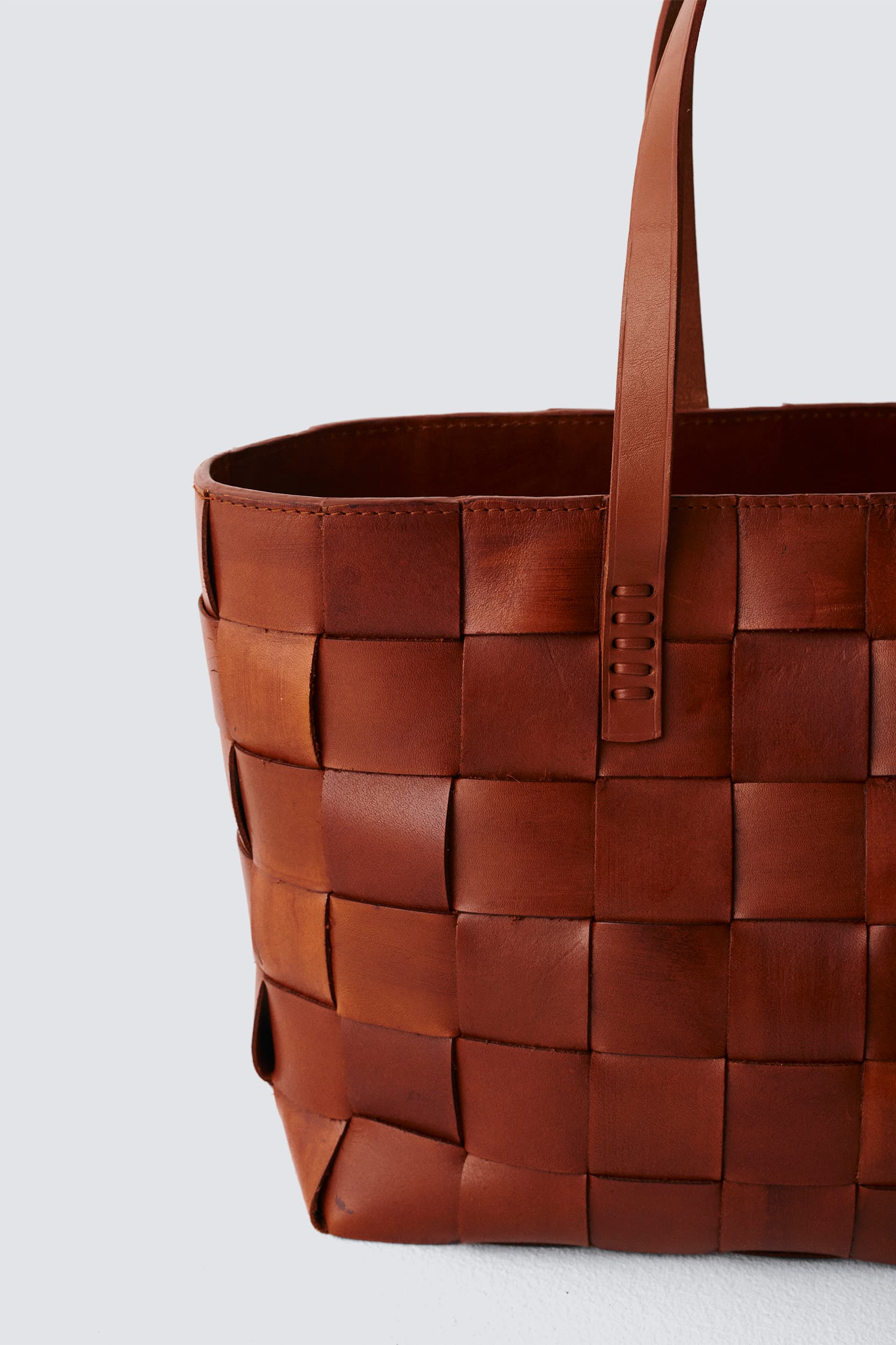 Japan Tote Tan w/ flat handles - Image 5